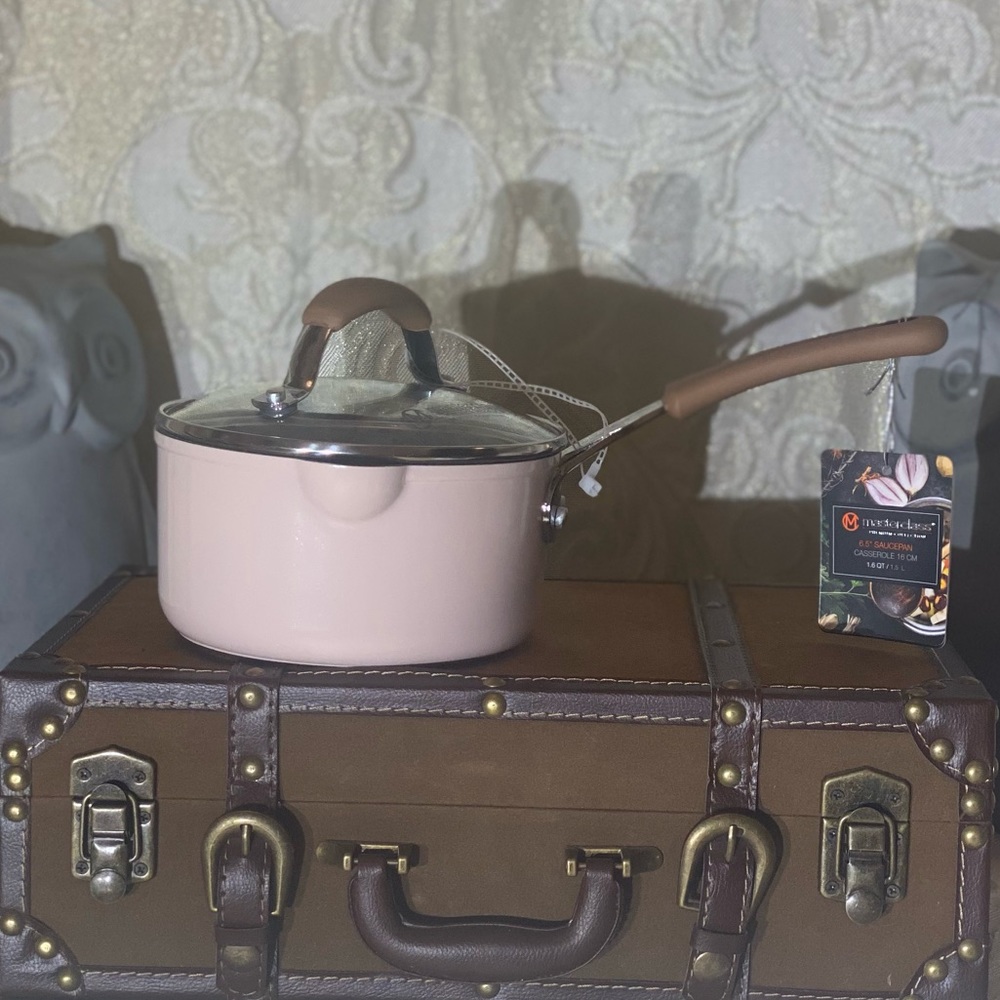 Masterclass Premium 6.5" Saucepan - Pink - Picture 3 of 6